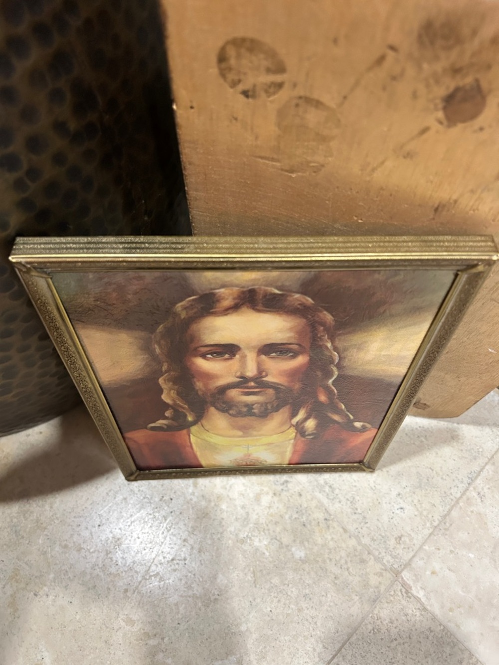 vintage lithograph print of the Sacred Heart of Jesus by S.M. Angelica - Picture 4 of 10